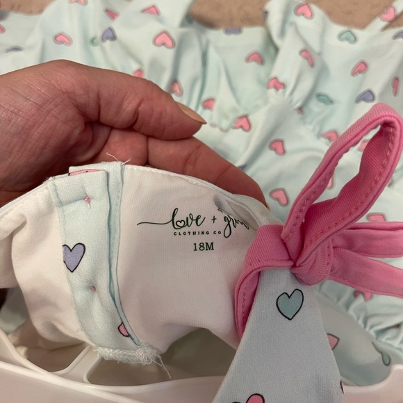Love and Grow Clothing Co candy hearts mint set - Picture 5 of 6